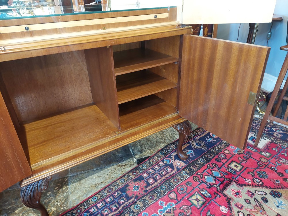 1920's  Burr Walnut Veneered Cocktail Drinks Cabinet View VI