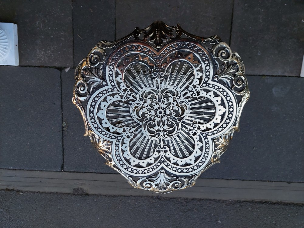 Early 20thC Ornate Cast Brass Plant Stand View II
