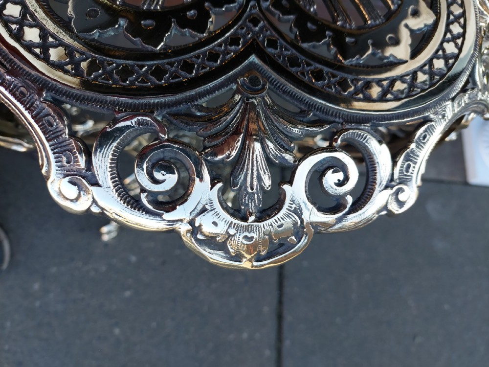 Early 20thC Ornate Cast Brass Plant Stand View III