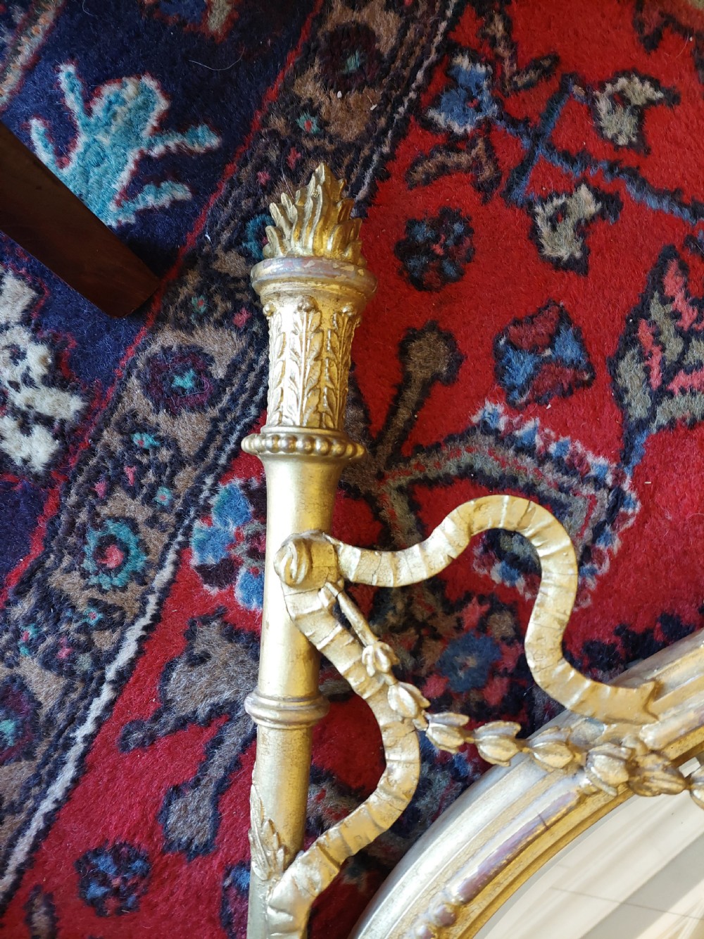Ornate gilt 19th Century Overmantel Mirror View IV
