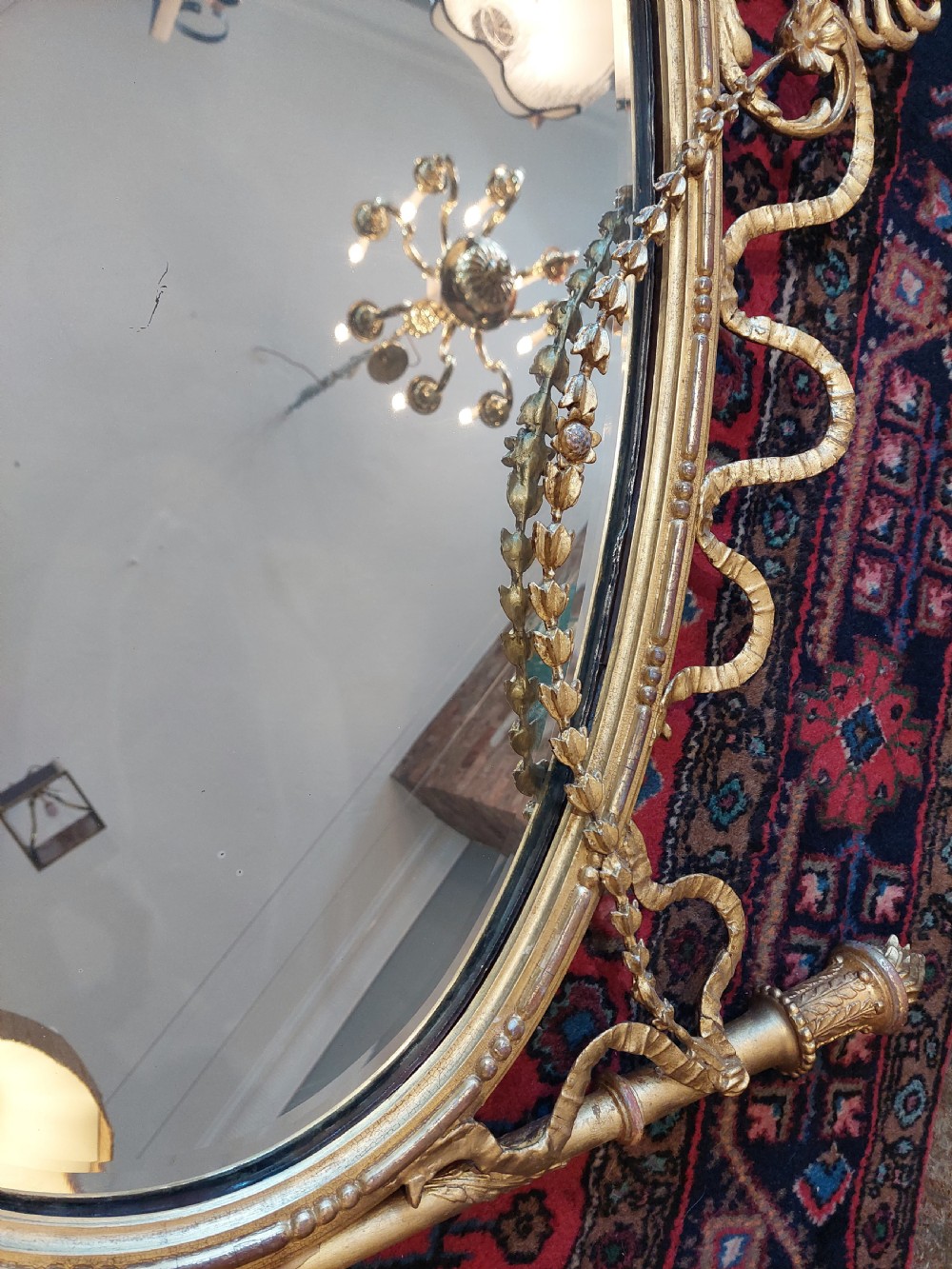 Ornate gilt 19th Century Overmantel Mirror View VII