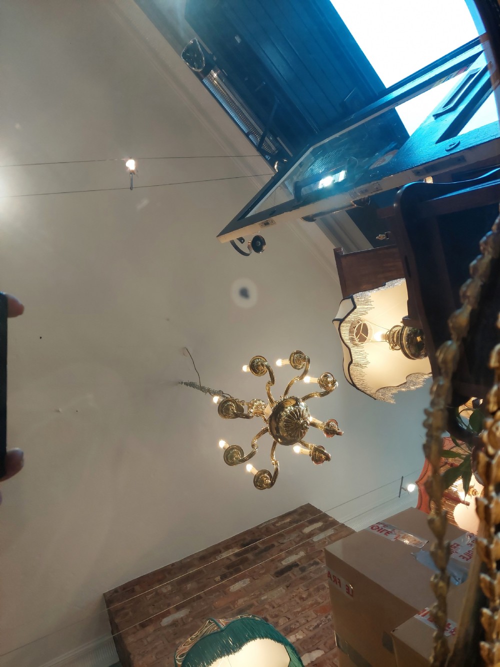 Ornate gilt 19th Century Overmantel Mirror View VIII