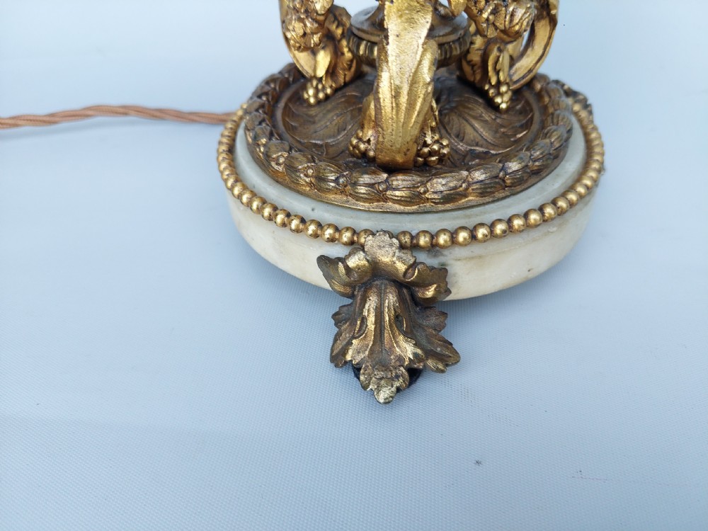 Pair of Late 19thC French Ormolu Candelabra Lamps View III