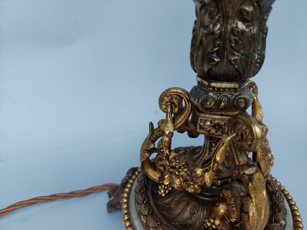 Pair of Late 19thC French Ormolu Candelabra Lamps View VI