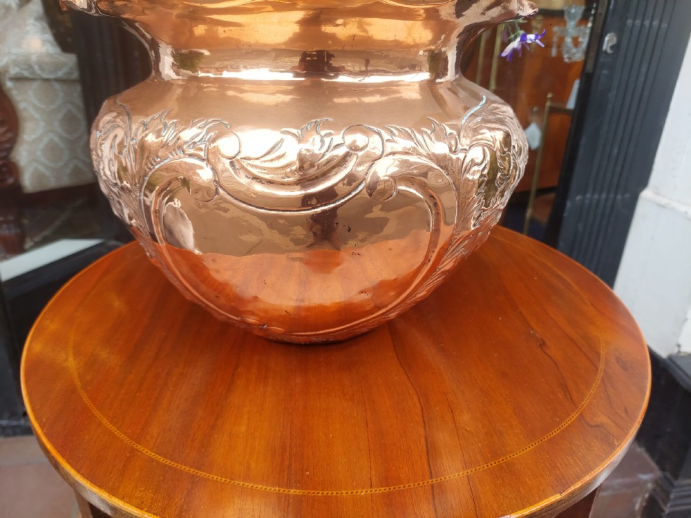Late 19thC Hand Stitched Copper Planter View IV