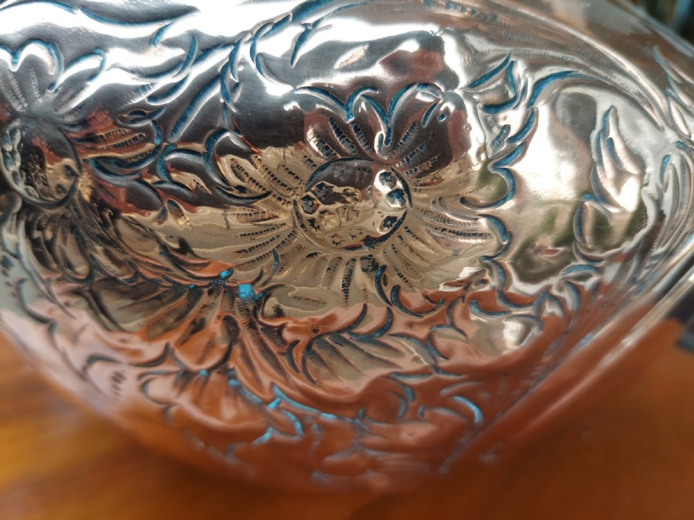 Late 19thC Hand Stitched Copper Planter View VIII
