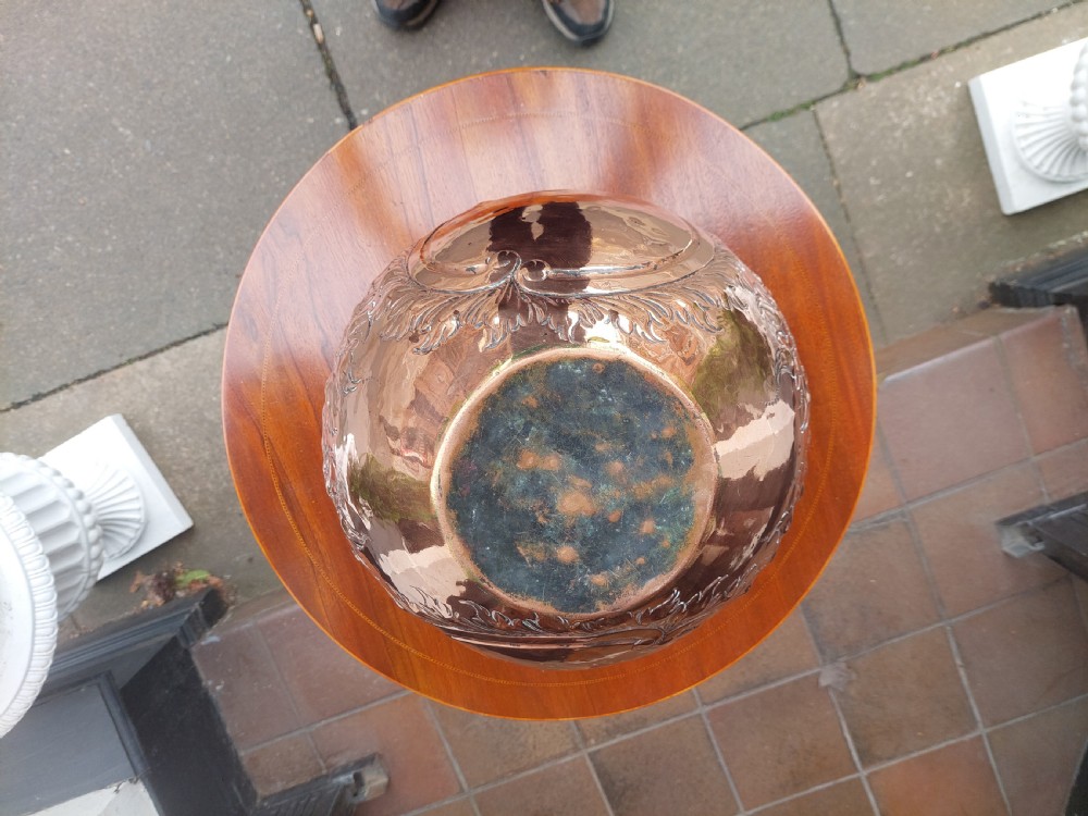 Late 19thC Hand Stitched Copper Planter View IX