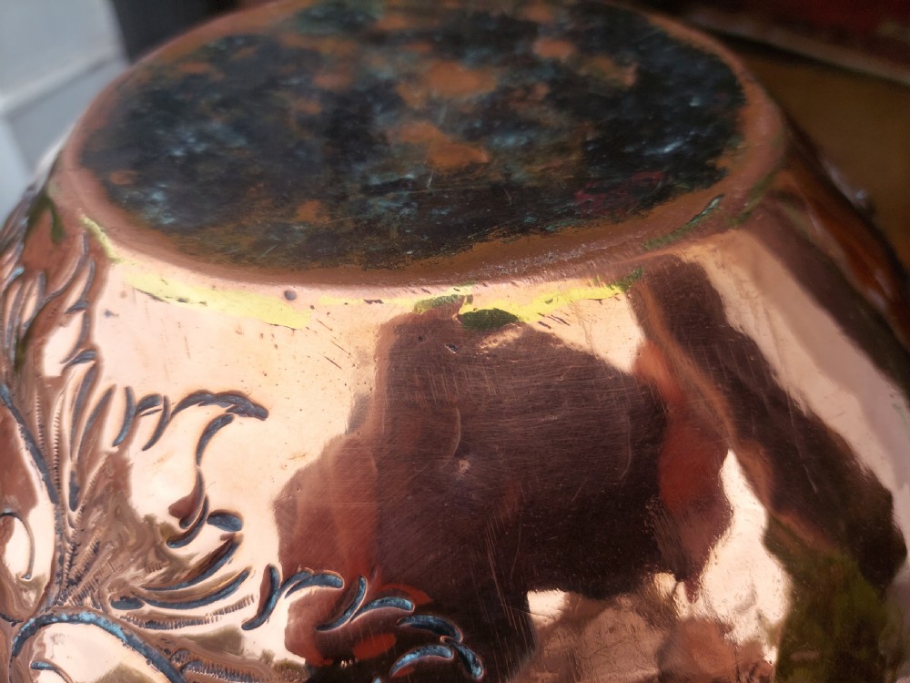 Late 19thC Hand Stitched Copper Planter View X