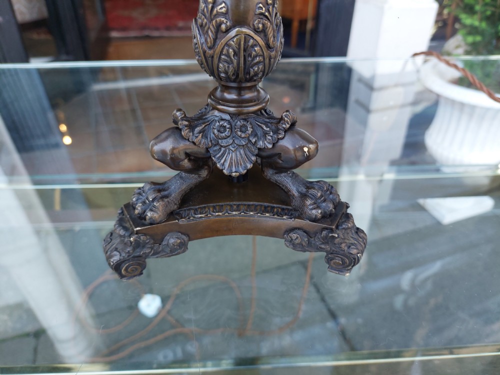 Pair of 19thC French Bronze Candlesticks View II