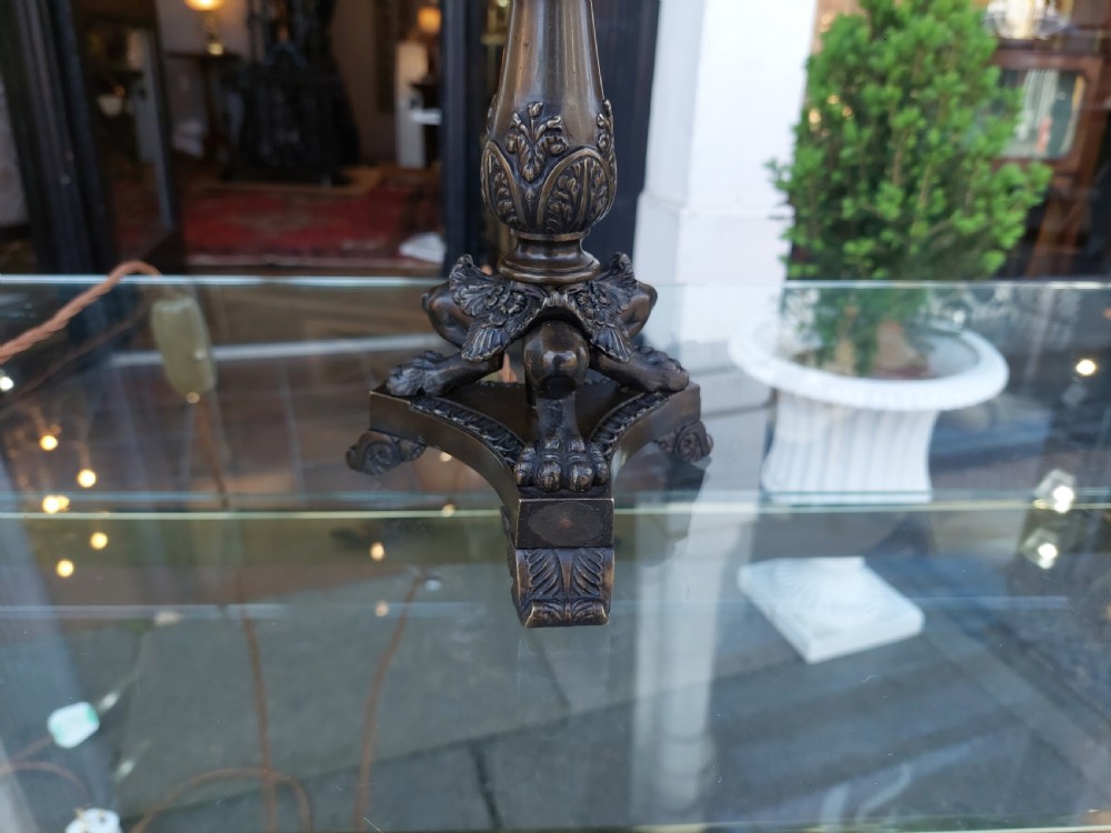 Pair of 19thC French Bronze Candlesticks View IV