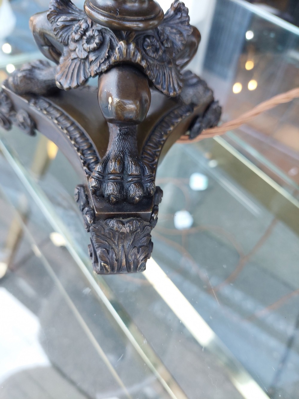 Pair of 19thC French Bronze Candlesticks View VI