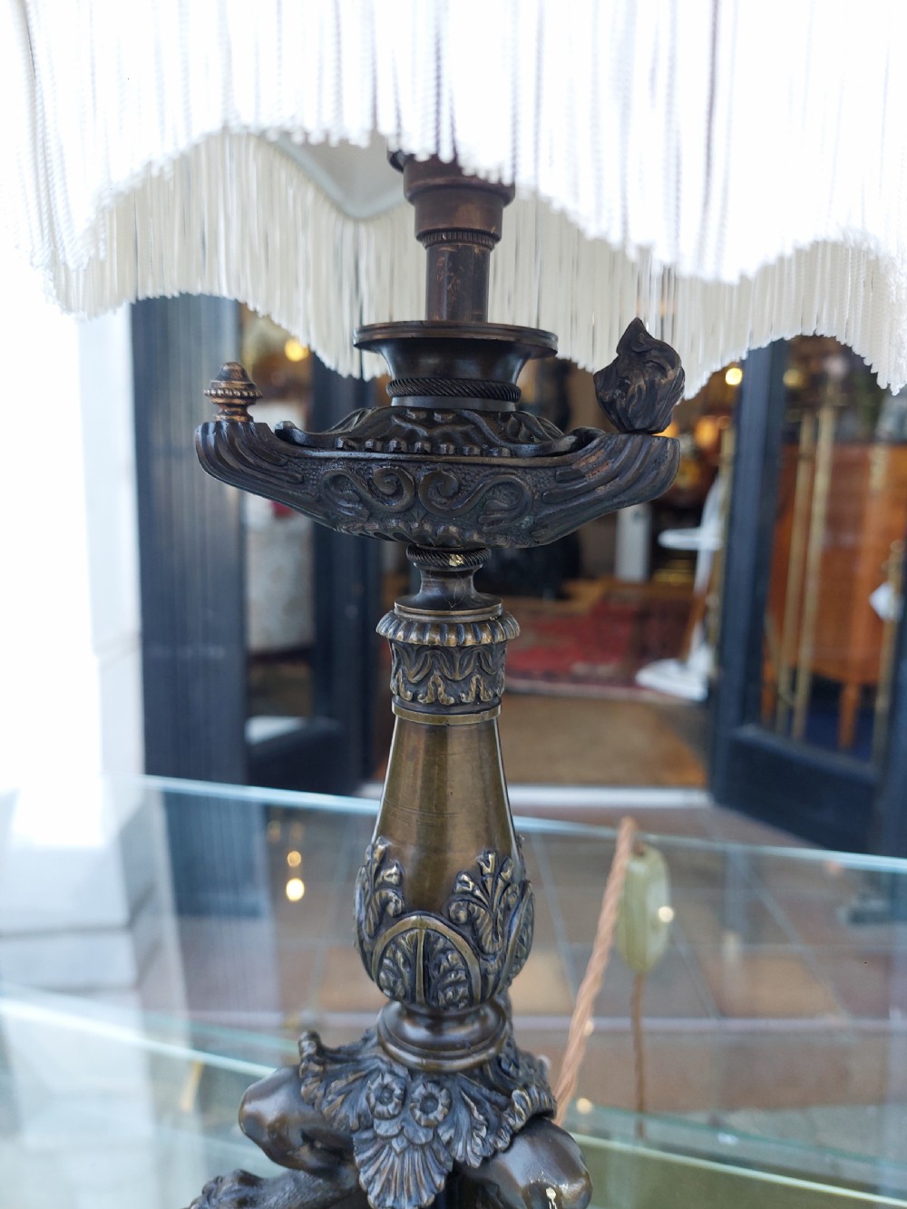 Pair of 19thC French Bronze Candlesticks View IX