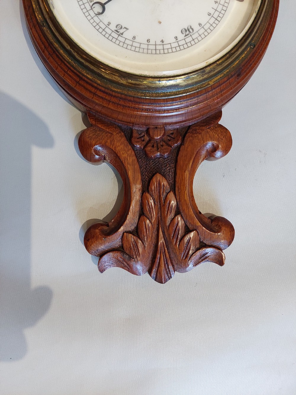 Early 20thC Mahogany Cased Aneroid Barometer View II