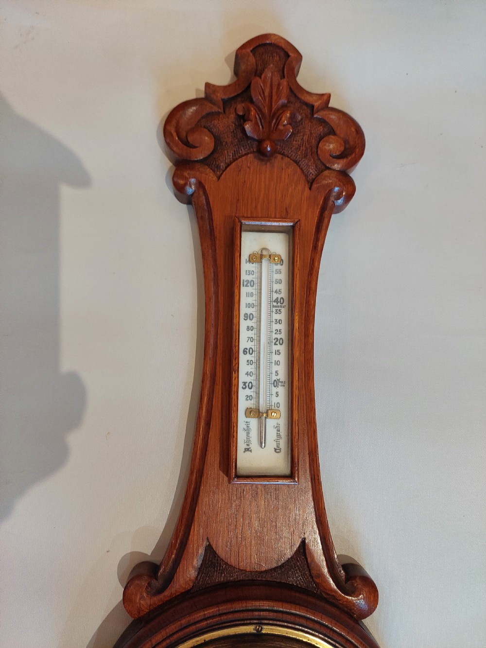 Early 20thC Mahogany Cased Aneroid Barometer View IV