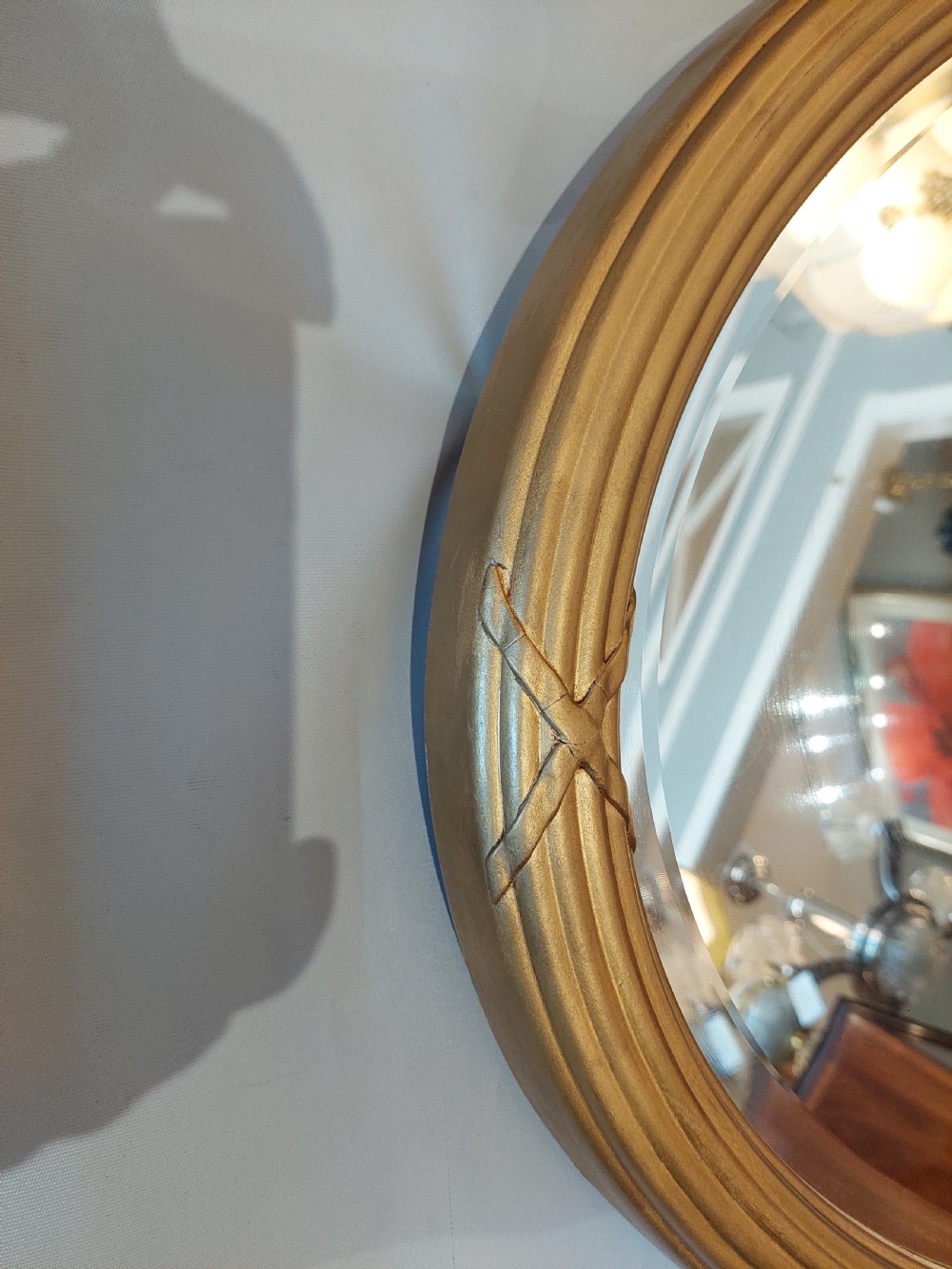  Early 20thC Gilt Frame Oval Wall Mirror View II