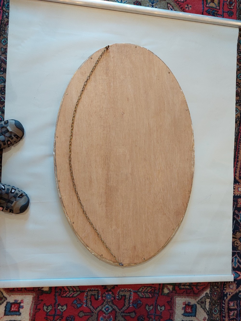 Early 20thC Gilt Frame Oval Wall Mirror View V