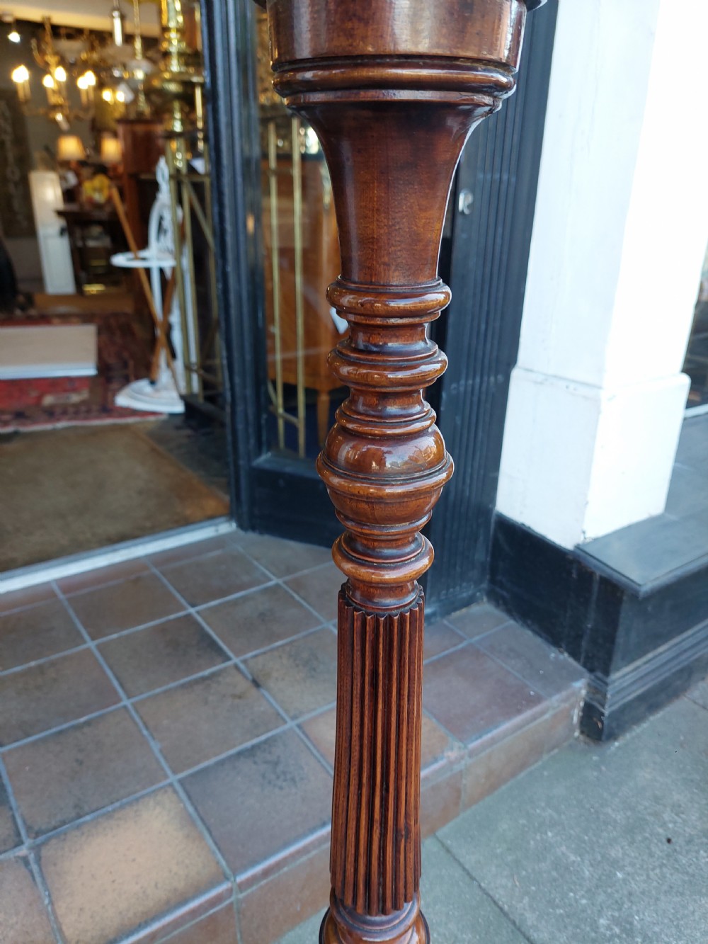 Late 19thC Mahogany Torchere Plant Stand View V