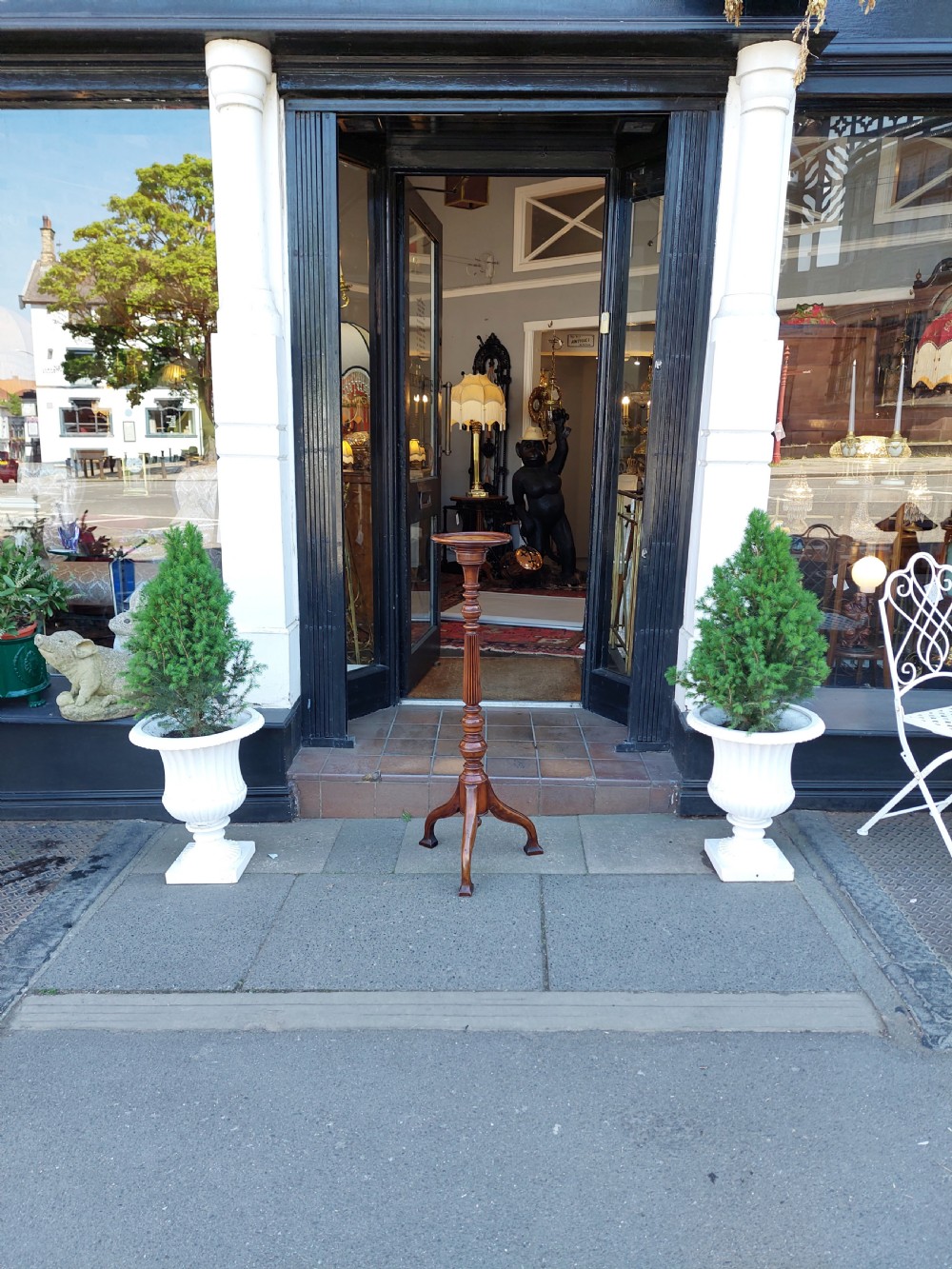 Late 19thC Mahogany Torchere Plant Stand View VI