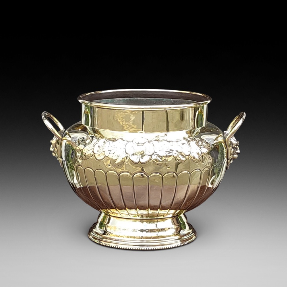 19thC Victorian Brass Planter