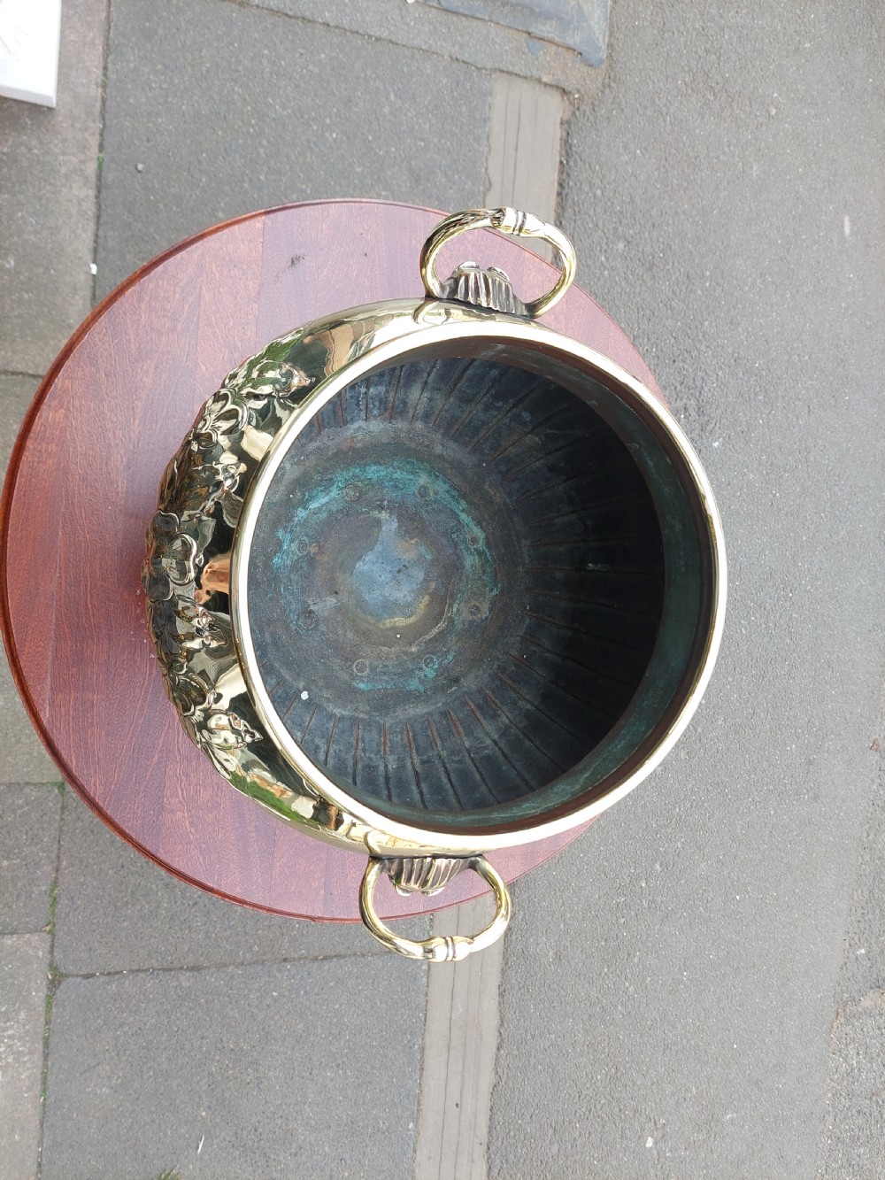 19thC Victorian Brass Planter View III