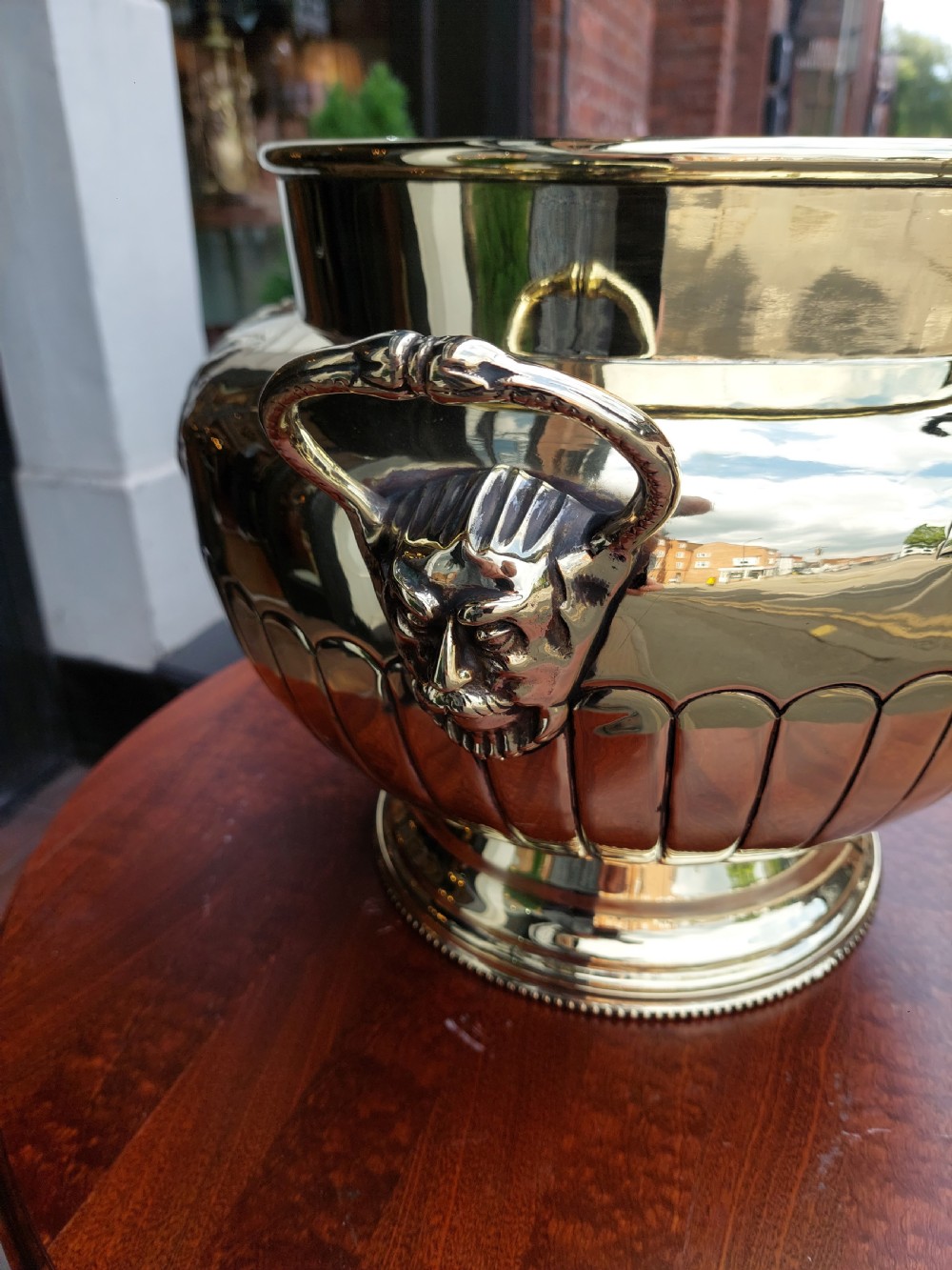 19thC Victorian Brass Planter View IV