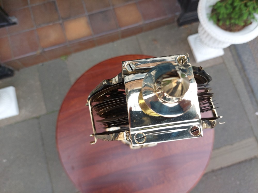 Early 20thC Concertina Pierced Brass Fire Screen View VIII