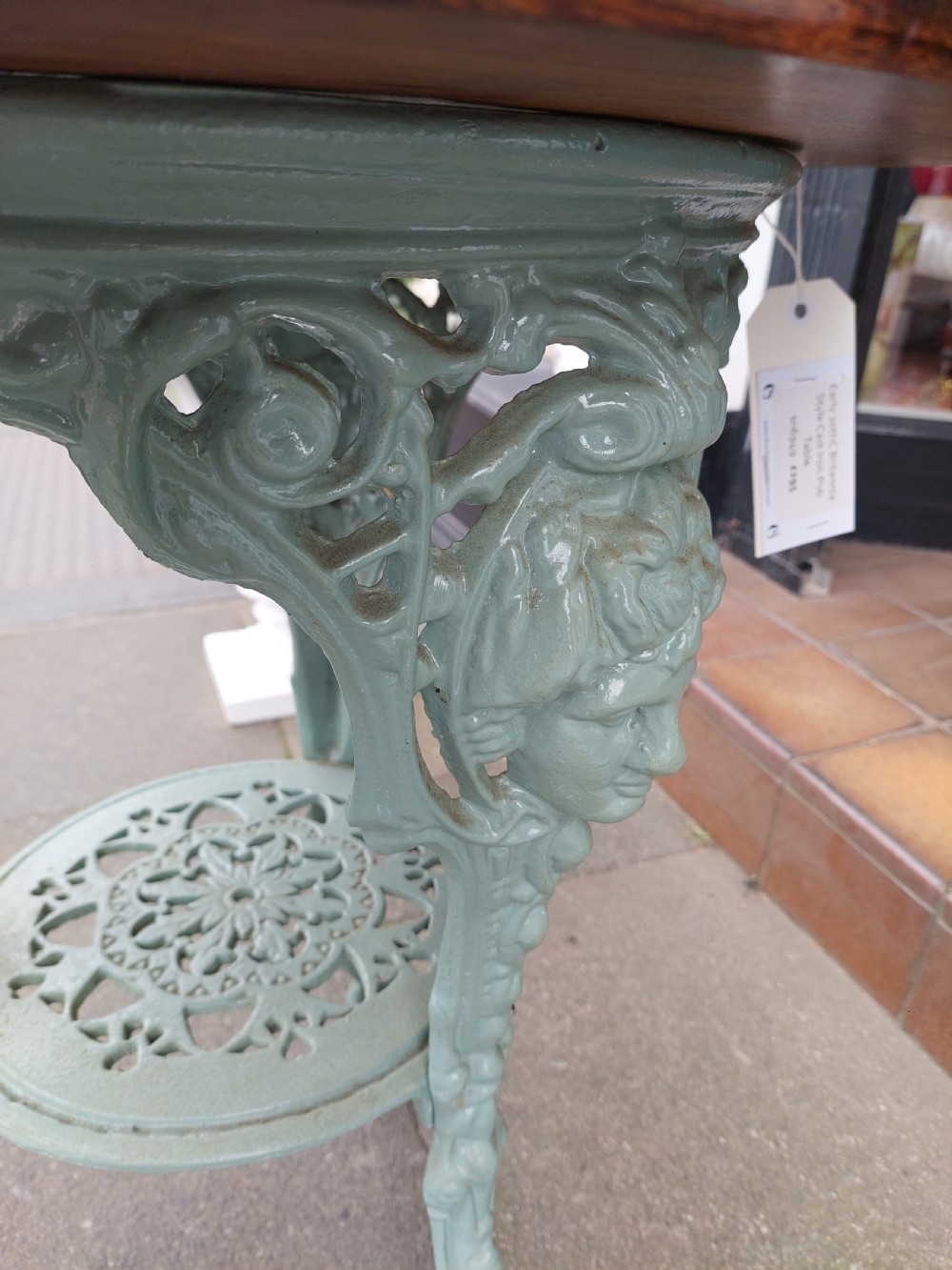 Late 19thC Britannia Style Cast Iron Garden Table View V