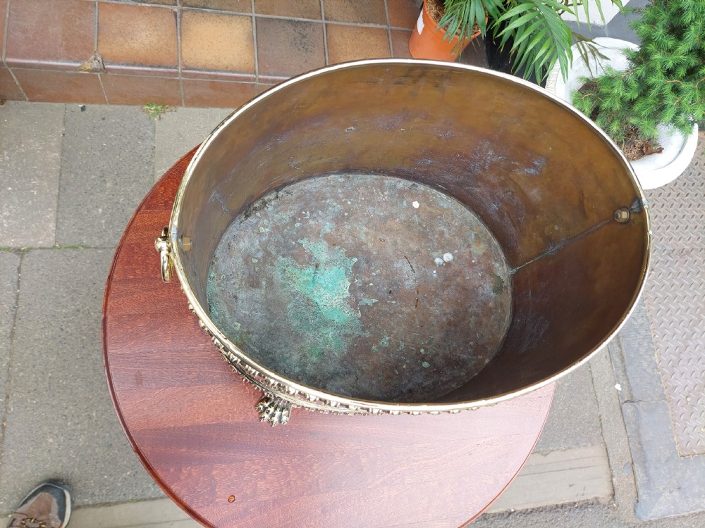 Early 20thC Brass Wine Cooler or Planter View VIII