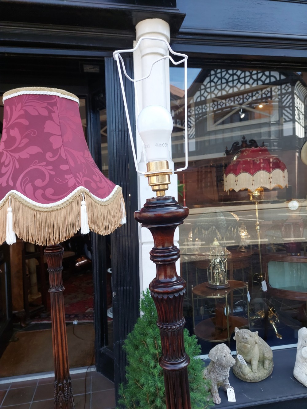 Pair of Georgian Style Mahogany Standard Lamps View IX