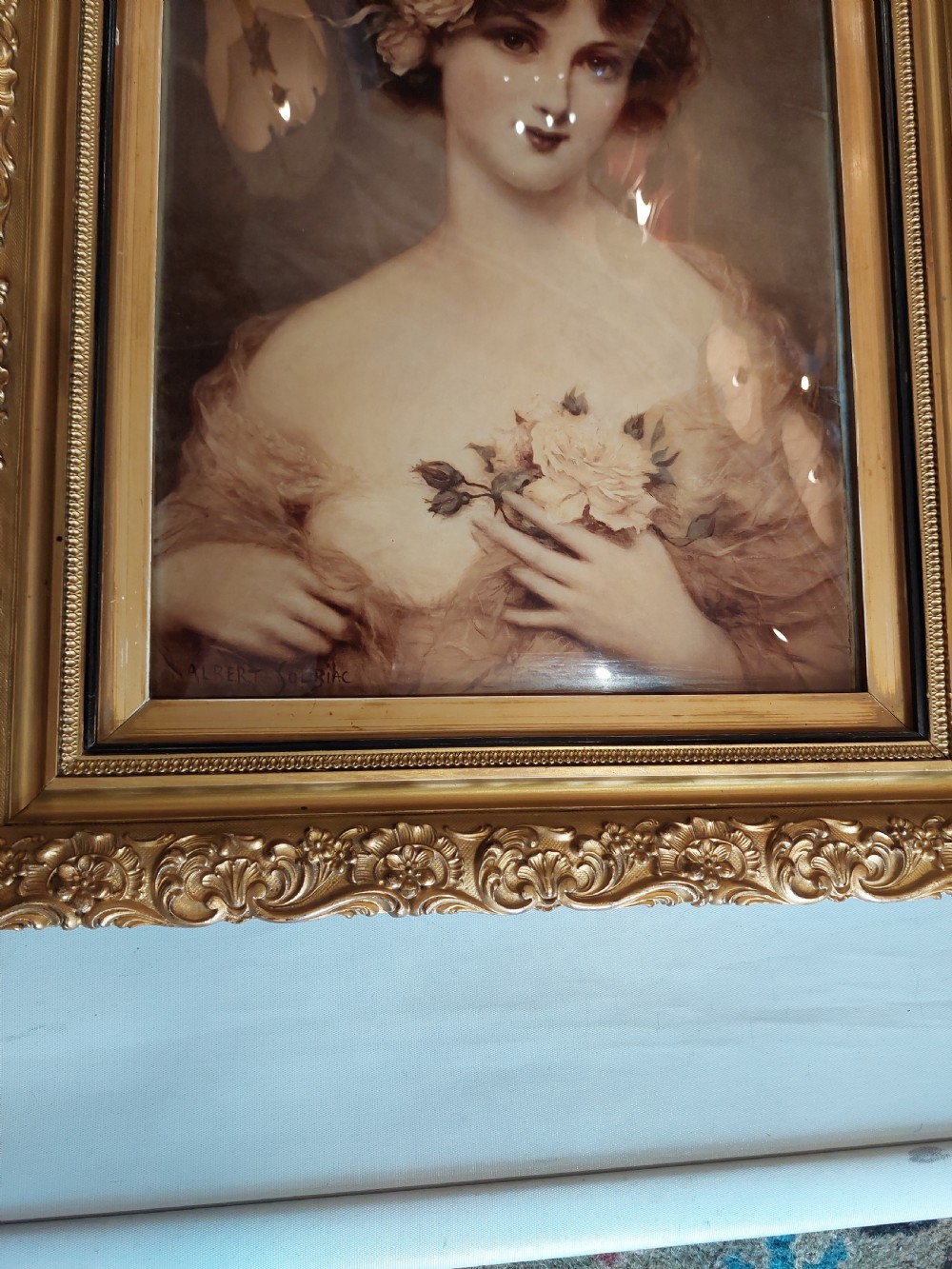 Art Nouveau Crystoleum Portrait - Albert Solbiac View VII