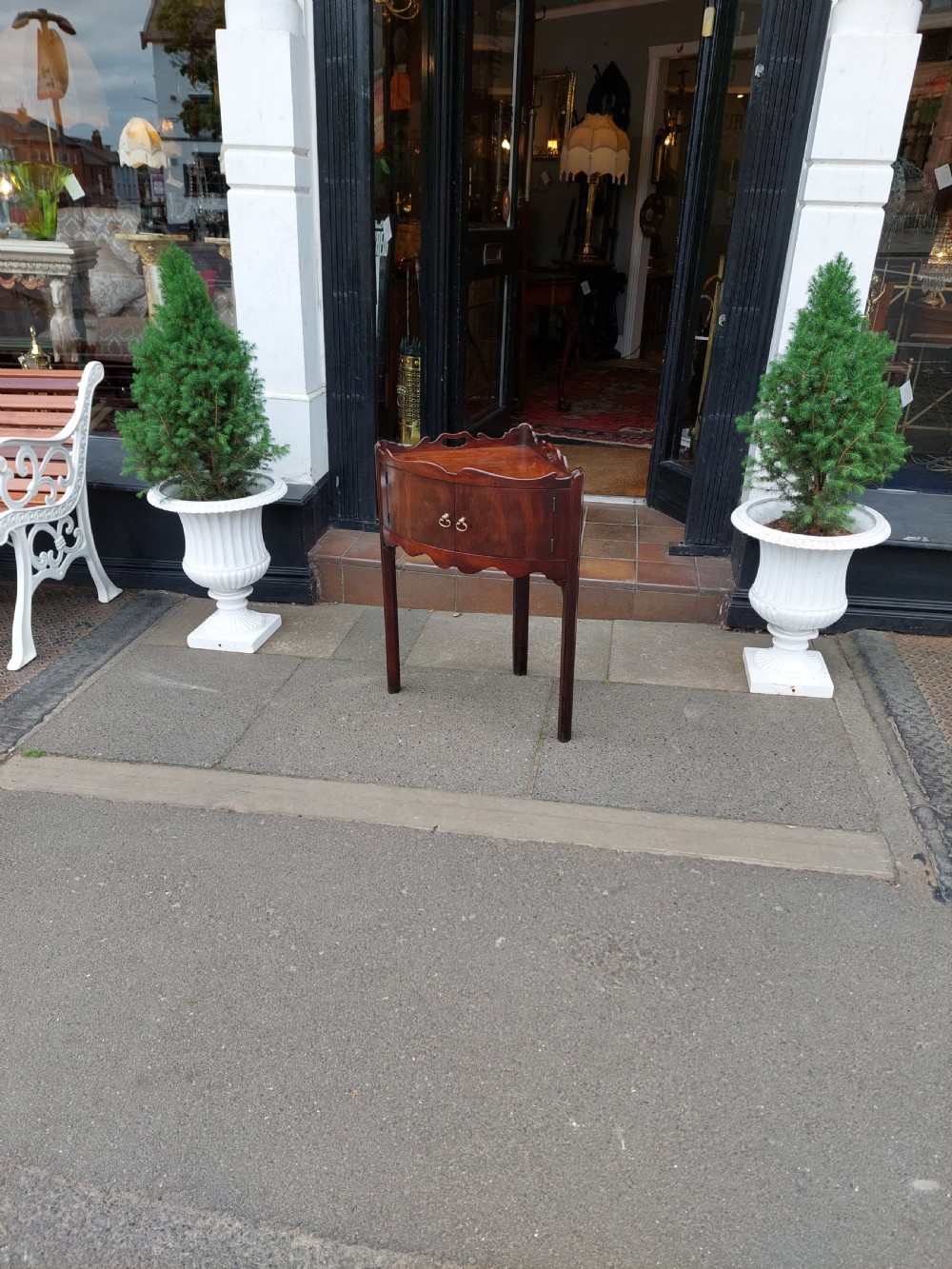 George II Mahogany Corner Night Stand View II