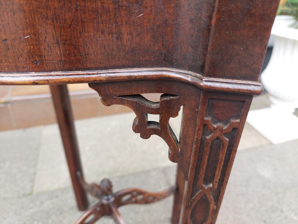 Mid 18thC Chinese Chippendale Design Mahogany Candle Stand View VIII