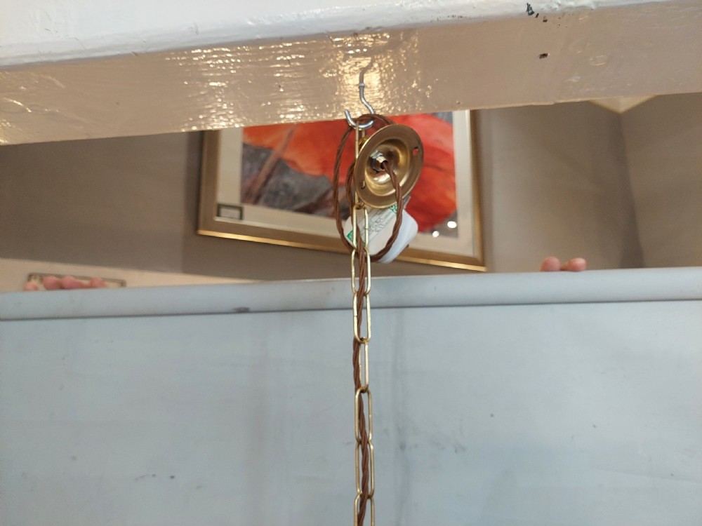 Early 20thC Octagonal Brass Hall Lantern View III