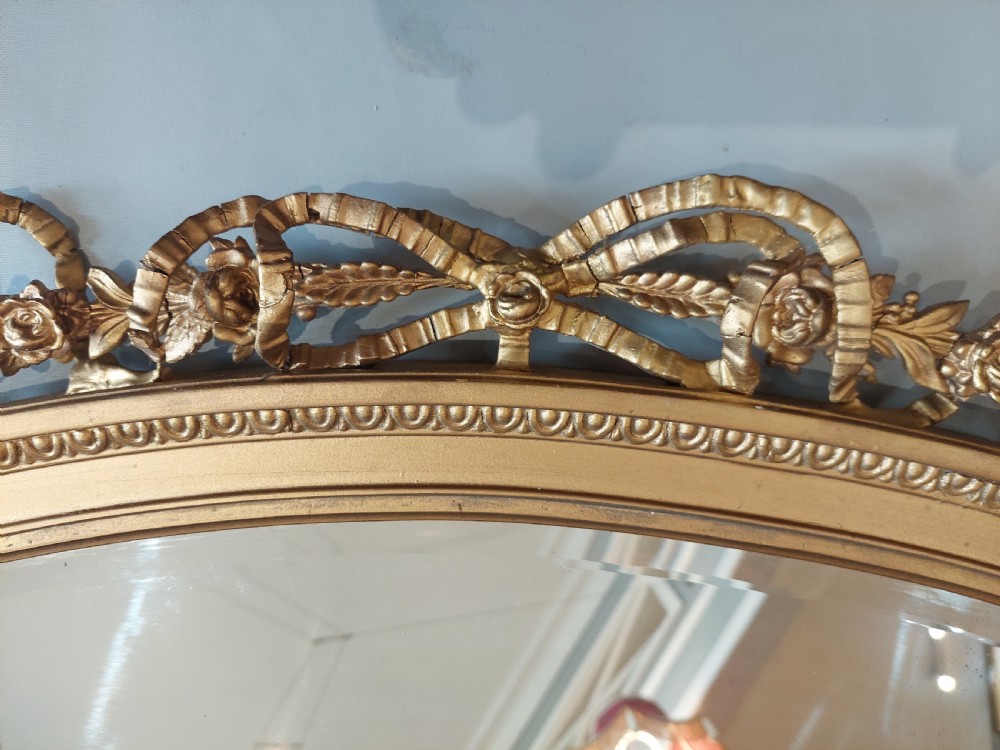 Neoclassical Adam-Revival Gilt Framed Mirror  View III
