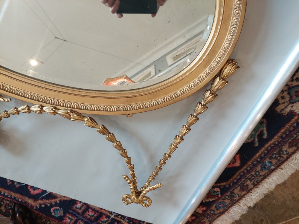 Neoclassical Adam-Revival Gilt Framed Mirror  View IV