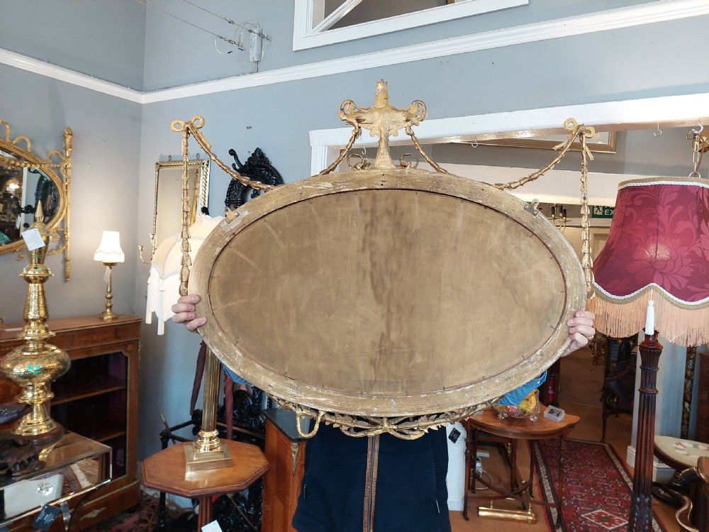 Neoclassical Adam-Revival Gilt Framed Mirror  View VIII