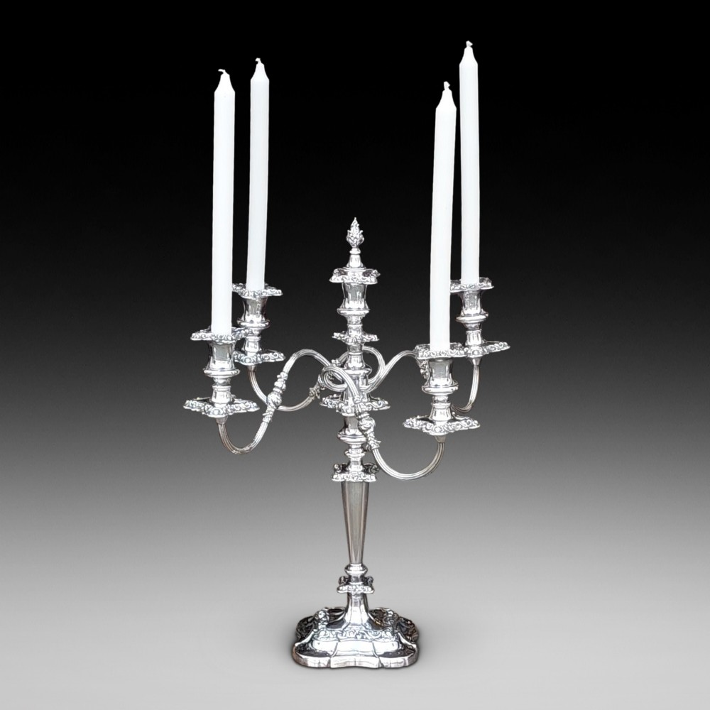 Victorian Silver-Plated Four-Branch Candelabrum