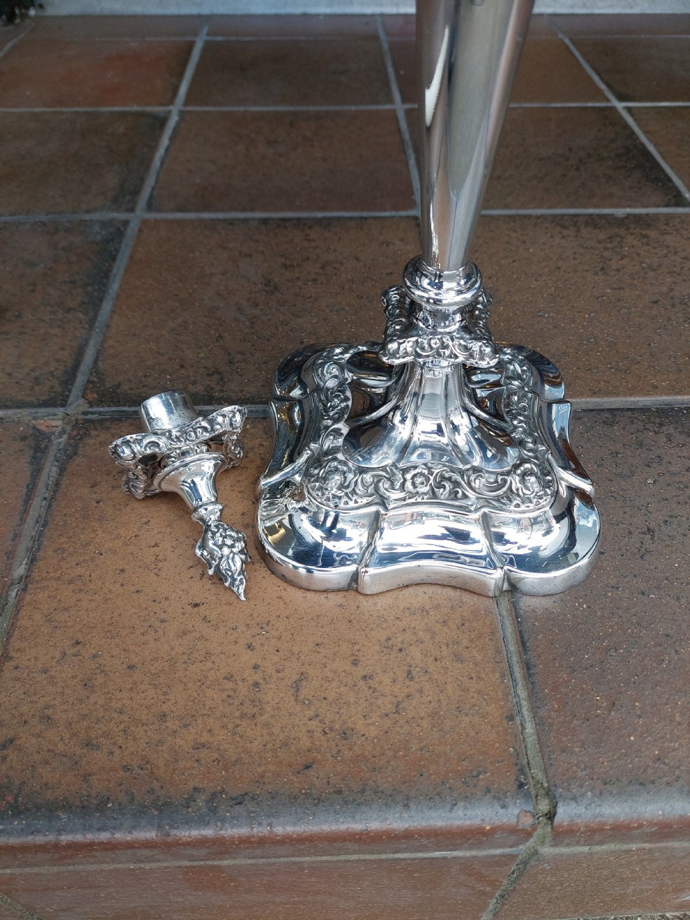 Victorian Silver-Plated Four-Branch Candelabrum View VII