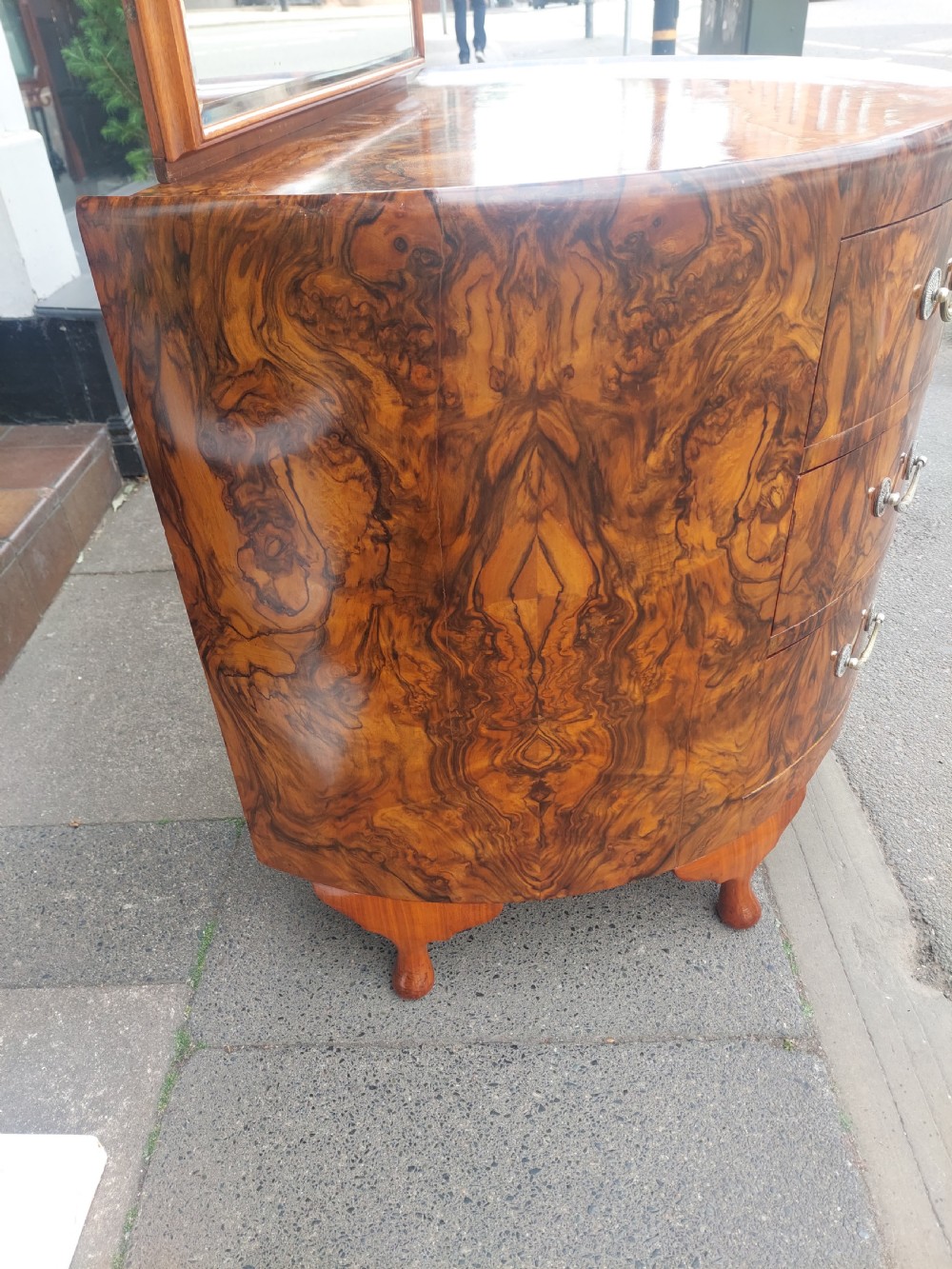  Art Deco Burr Walnut Dressing Table - Maurice Adams Ltd View IV
