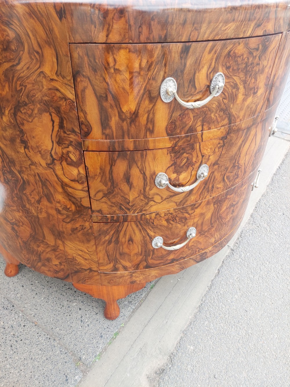  Art Deco Burr Walnut Dressing Table - Maurice Adams Ltd View V