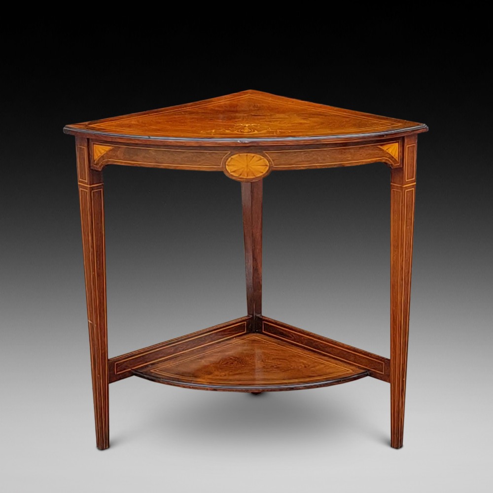 Edwardian Rosewood Corner Table