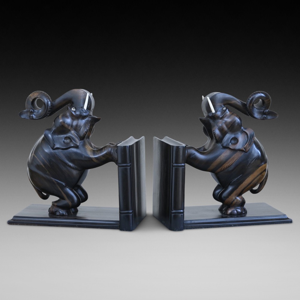 Anglo-Indian (Ceylon) 19thC Macassar Ebony Bookrests
