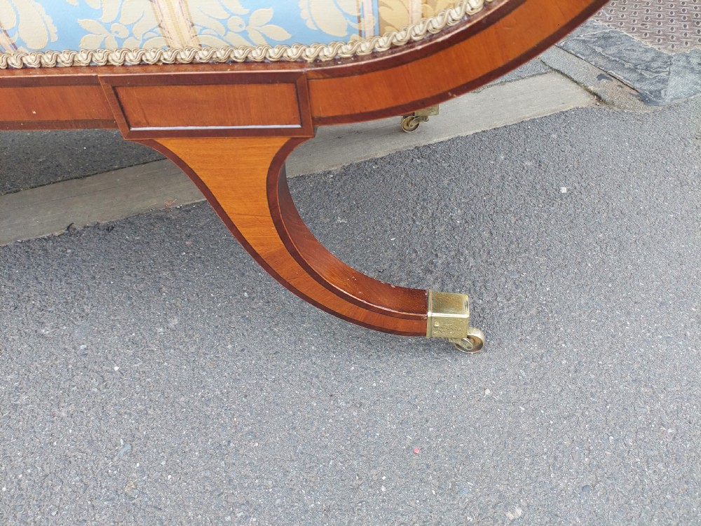 Edwardian Mahogany and Inlaid Window Seat  View IV