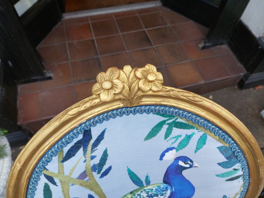 Pair of 19thC Giltwood Fautiel Chairs  View X
