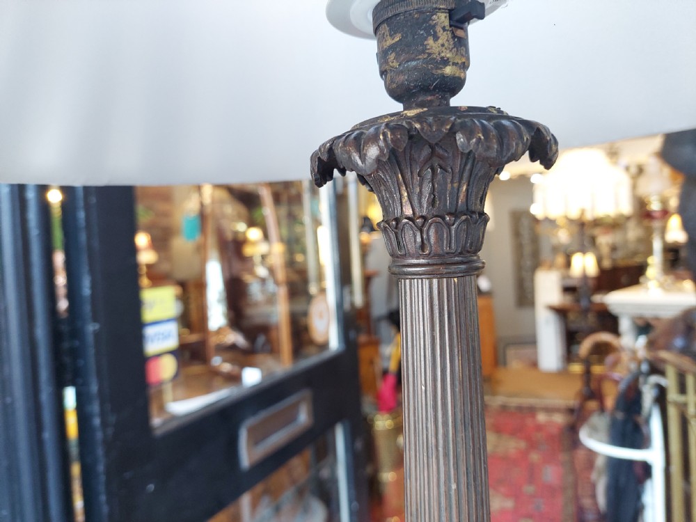 Early 20thC Neoclassical Bronze Lamp View V