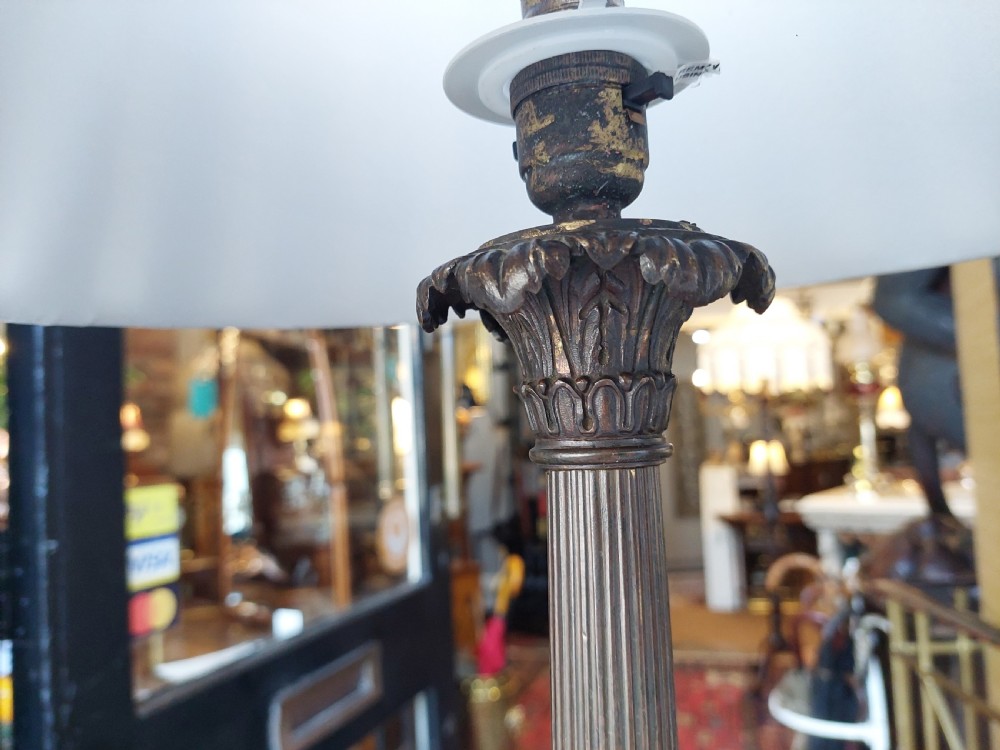 Early 20thC Neoclassical Bronze Lamp View VII