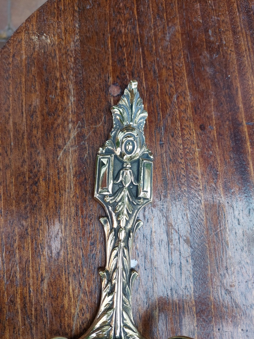Pair of Brass Adam-Style Twin-Branch Wall Lights View II