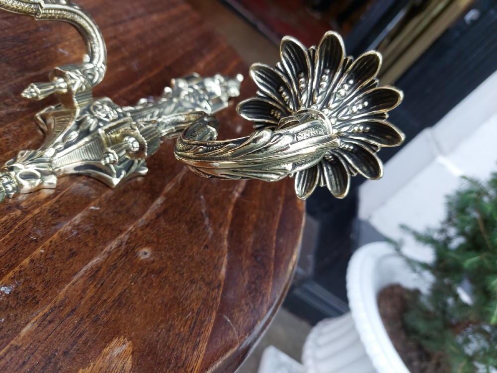 Pair of Brass Adam-Style Twin-Branch Wall Lights View VI