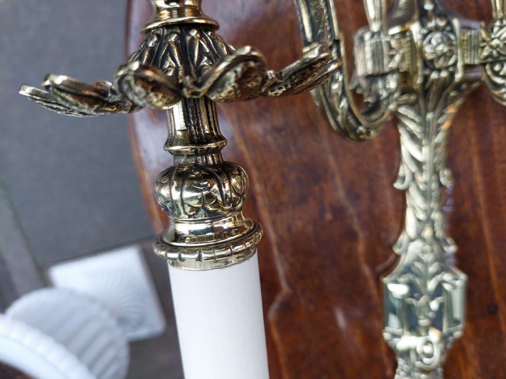 Pair of Brass Adam-Style Twin-Branch Wall Lights View VII