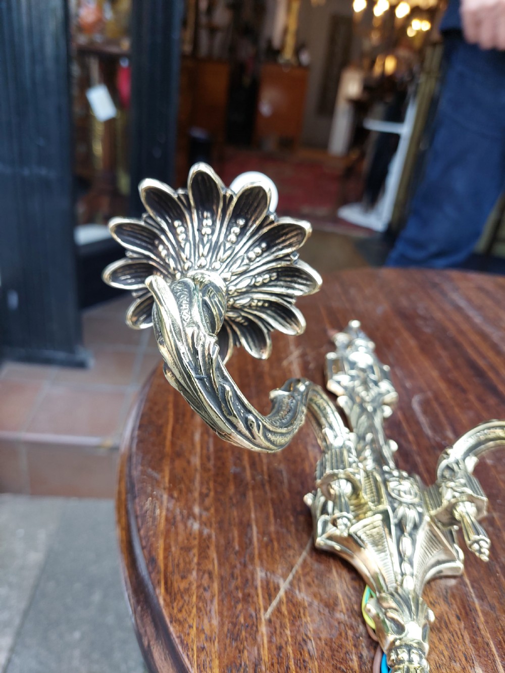 Pair of Brass Adam-Style Twin-Branch Wall Lights View VIII